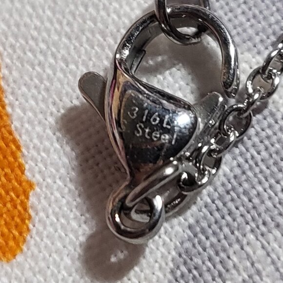 Picture Jasper Pendant Stainless Steel Necklace - Picture 6 of 8